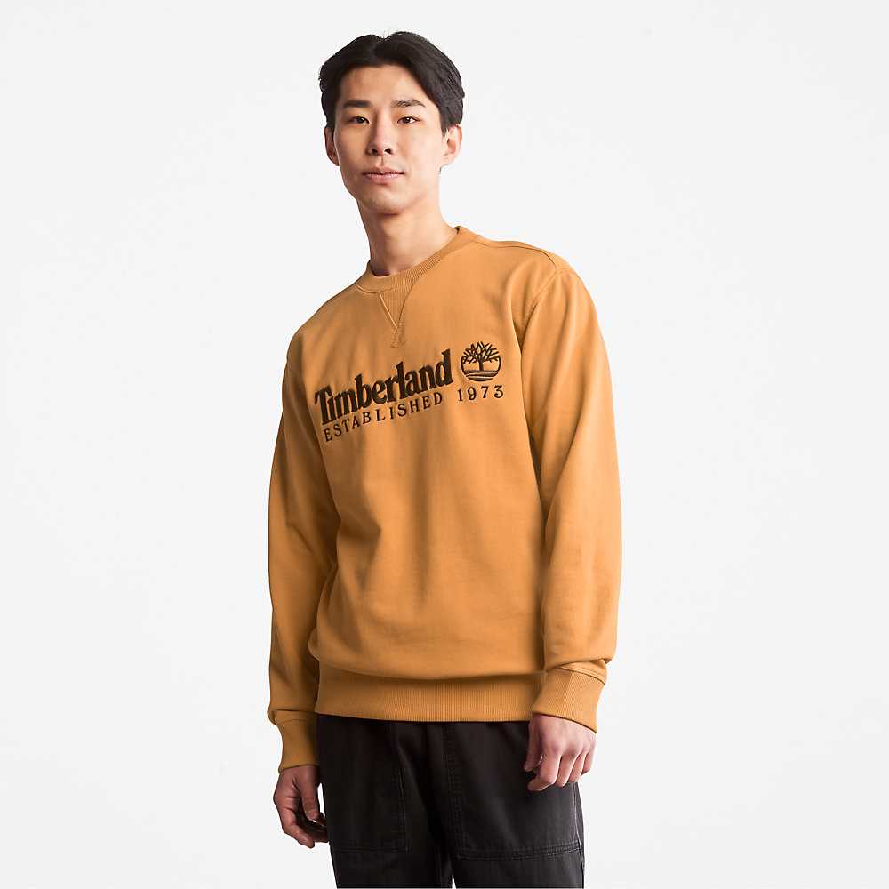 Dark Yellow Men\'s Timberland Outdoor Heritage Sweatshirt | Israel-8352960