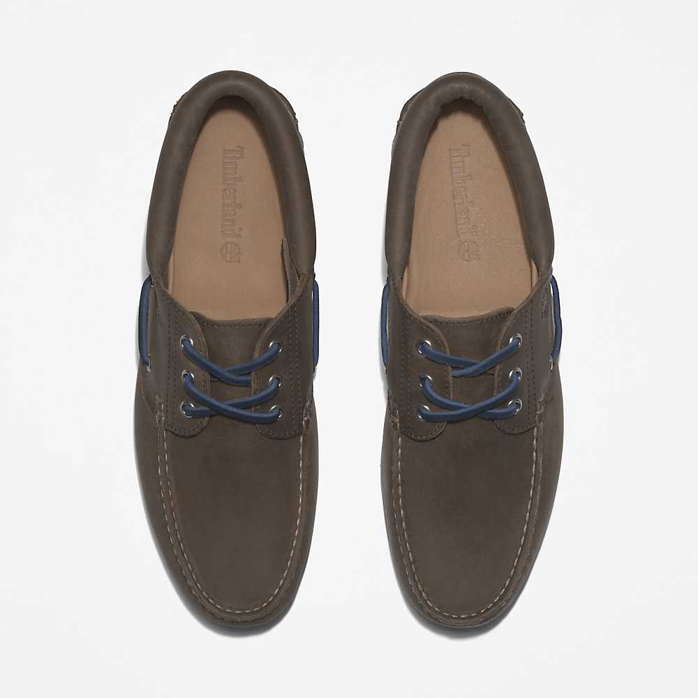 Green Men's Timberland 3-Eye Lug Boat Shoes | Israel-5394076