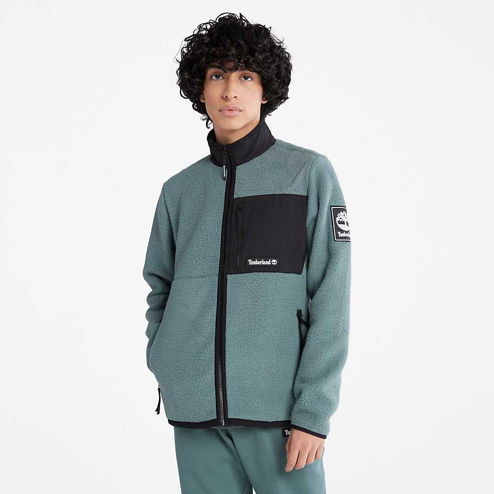 Green Men's Timberland All Gender Outdoor Archive Fleece Jackets | Israel-2684107