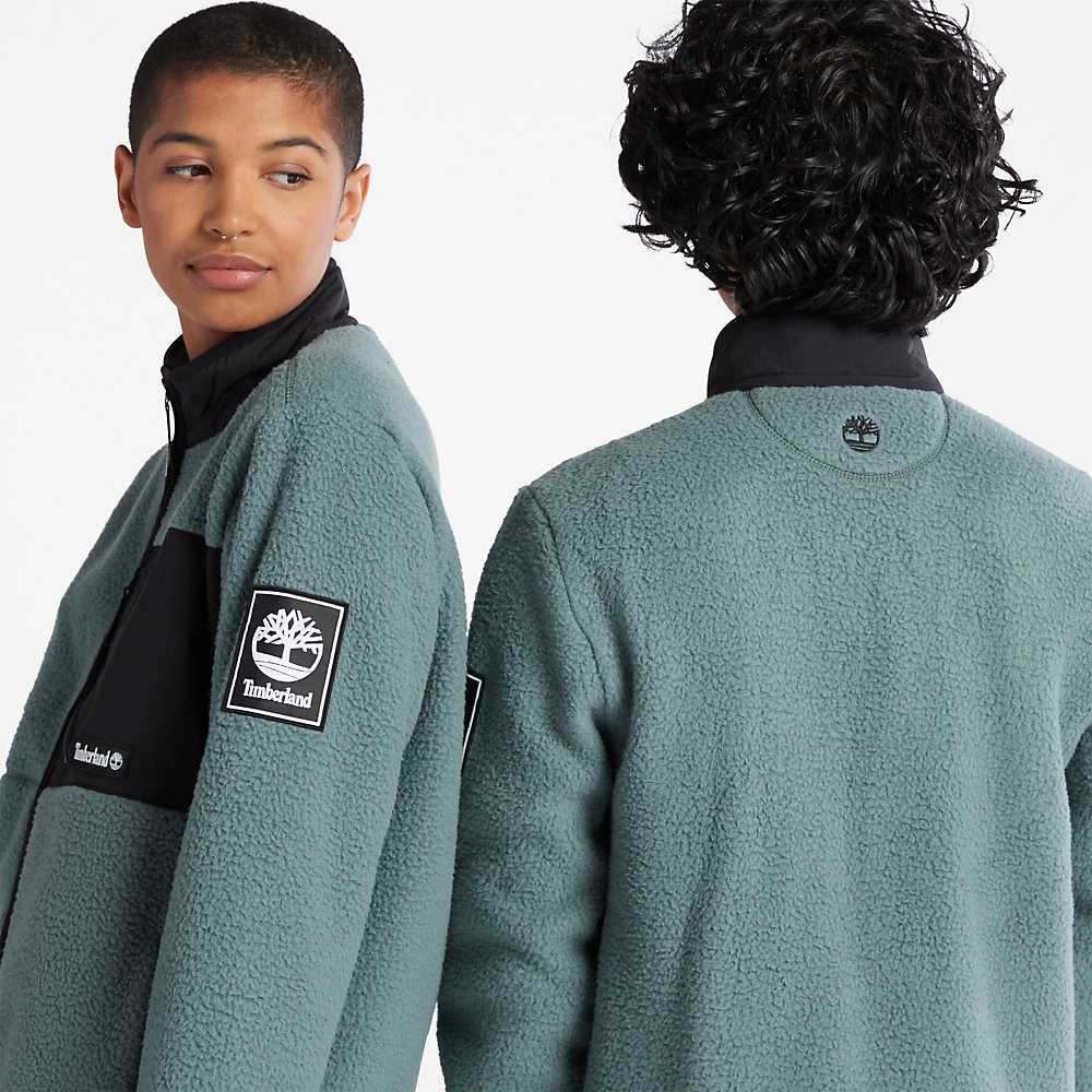 Green Men's Timberland All Gender Outdoor Archive Fleece Jackets | Israel-2684107