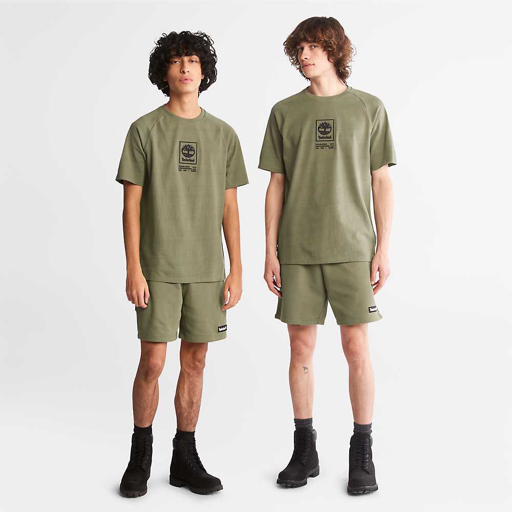 Green Men's Timberland All Gender Sweat Shorts | Israel-2418370