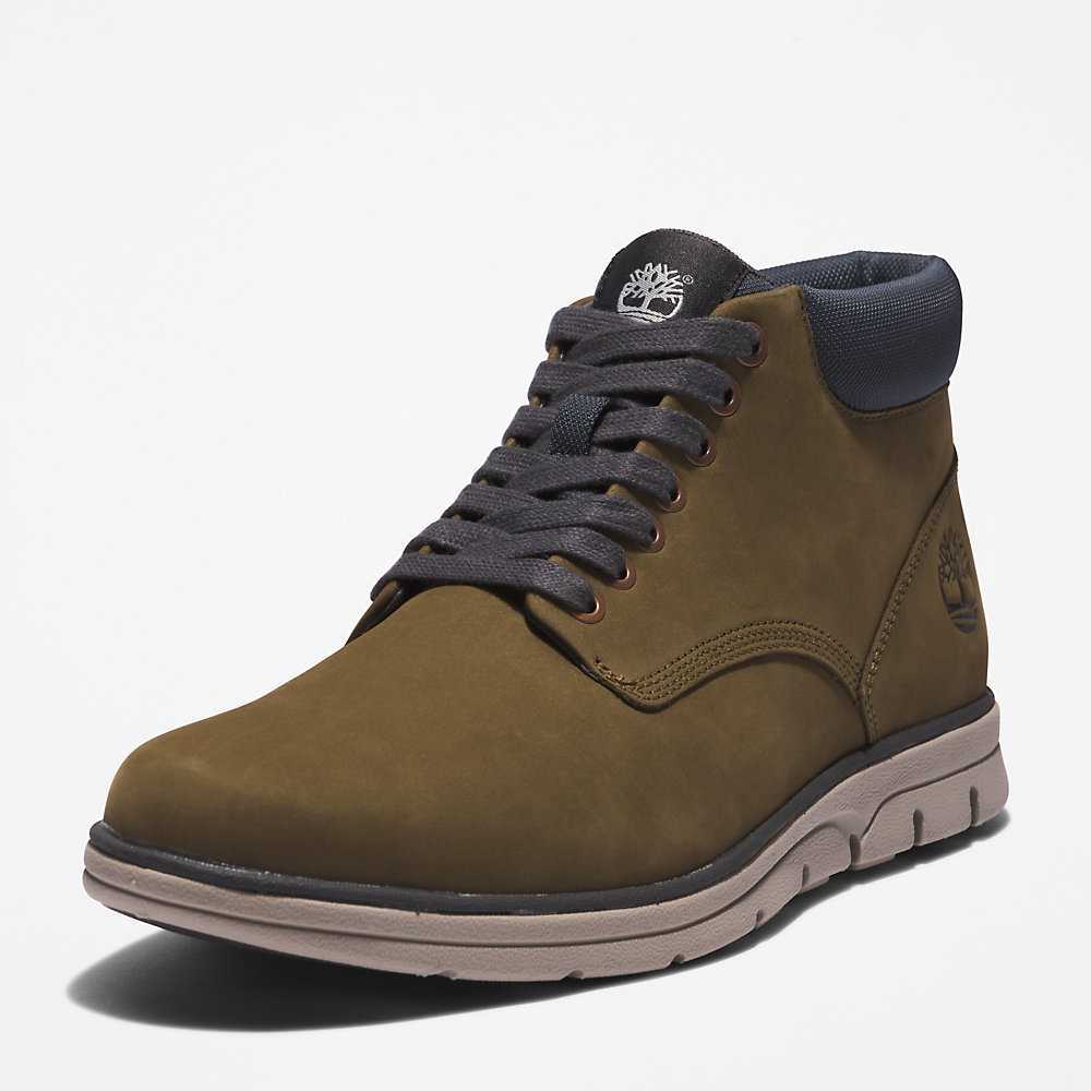 Green Men's Timberland Bradstreet Leather Chukka Boots | Israel-9471035