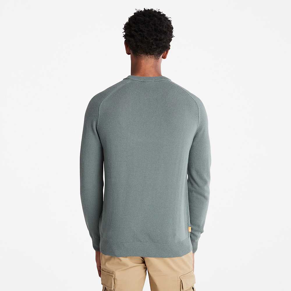 Green Men's Timberland Crewneck Sweatshirt | Israel-9275416