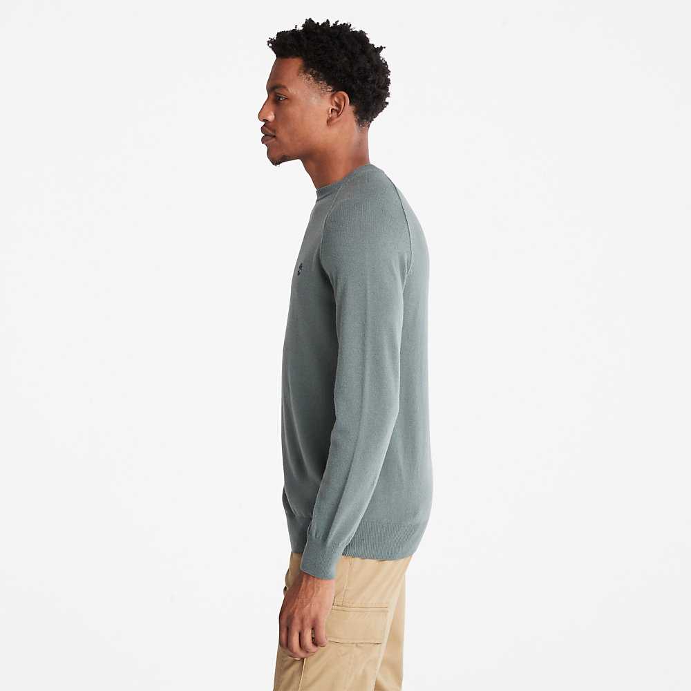 Green Men's Timberland Crewneck Sweatshirt | Israel-9275416