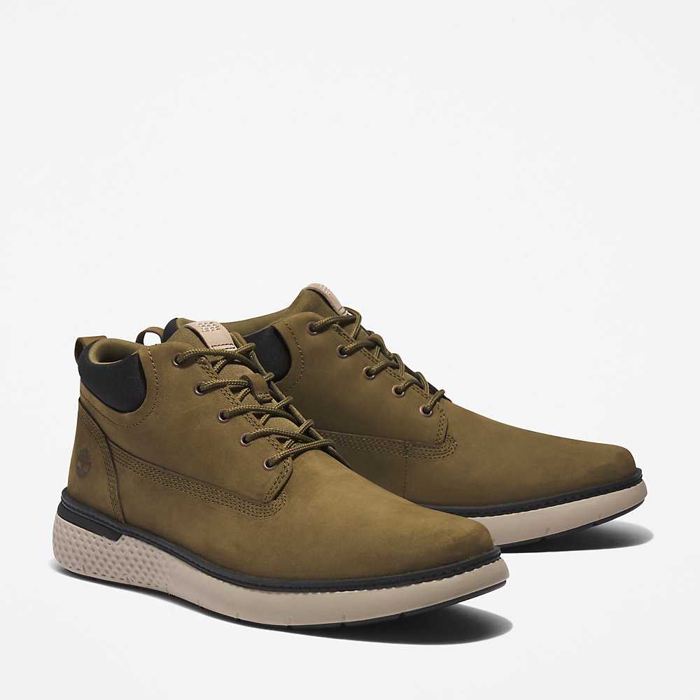 Green Men's Timberland Cross Mark Chukka Boots | Israel-1750362