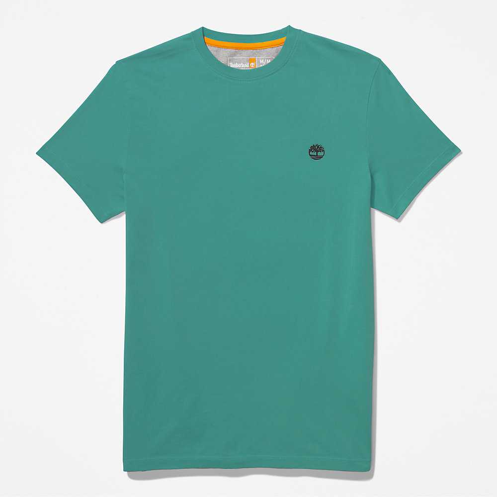 Green Men's Timberland Dunstan River T Shirts | Israel-1078296