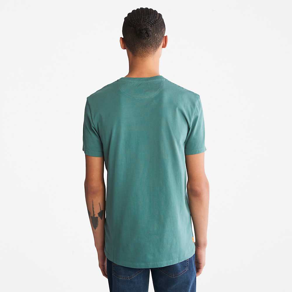 Green Men's Timberland Dunstan River T Shirts | Israel-3726084