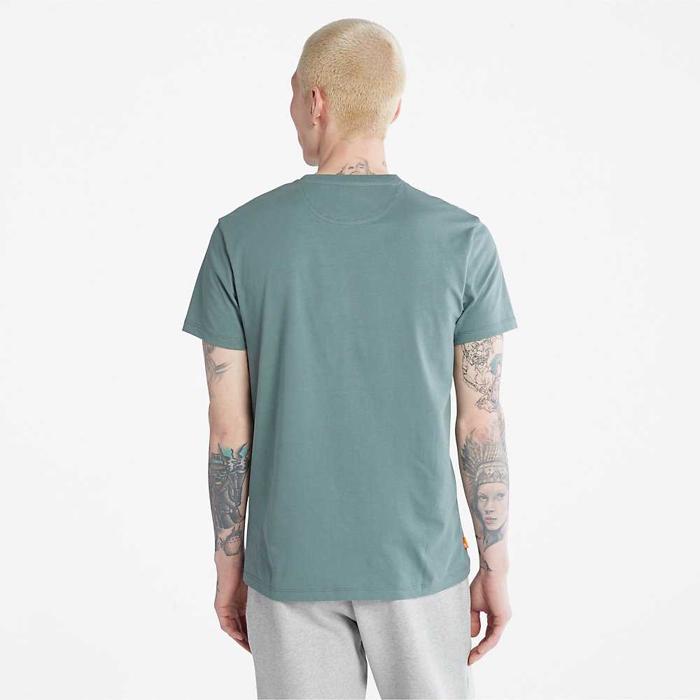 Green Men's Timberland Dunstan River T Shirts | Israel-8379165