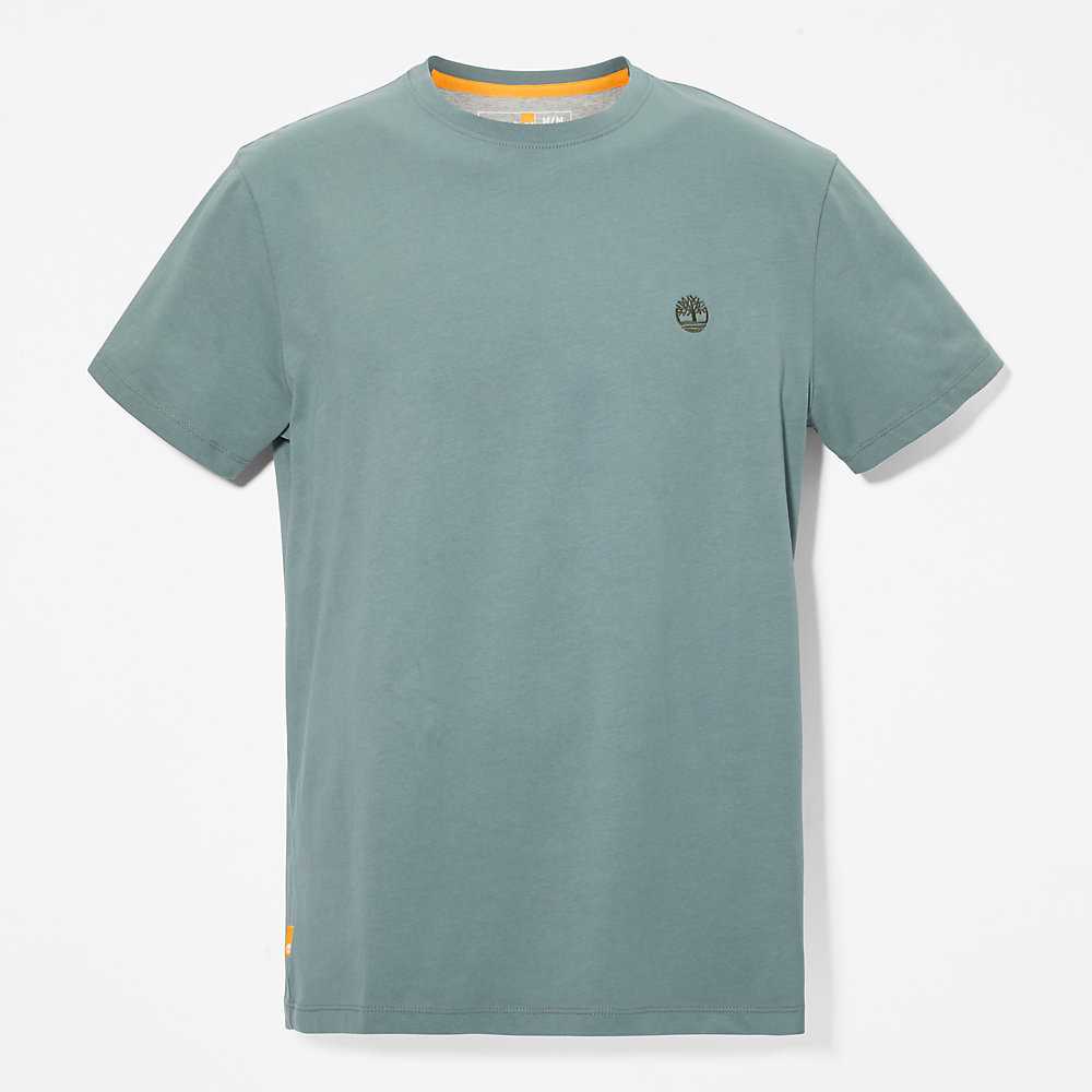 Green Men's Timberland Dunstan River T Shirts | Israel-8379165