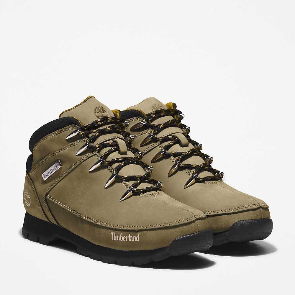 Green Men's Timberland Euro Sprint Hiking Boots | Israel-4128597