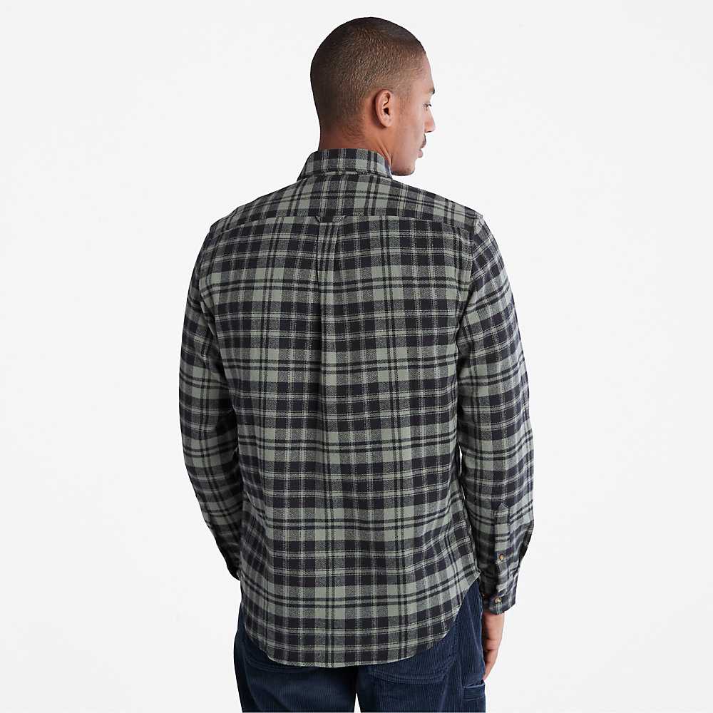 Green Men's Timberland Flannel Check Shirt | Israel-8746932