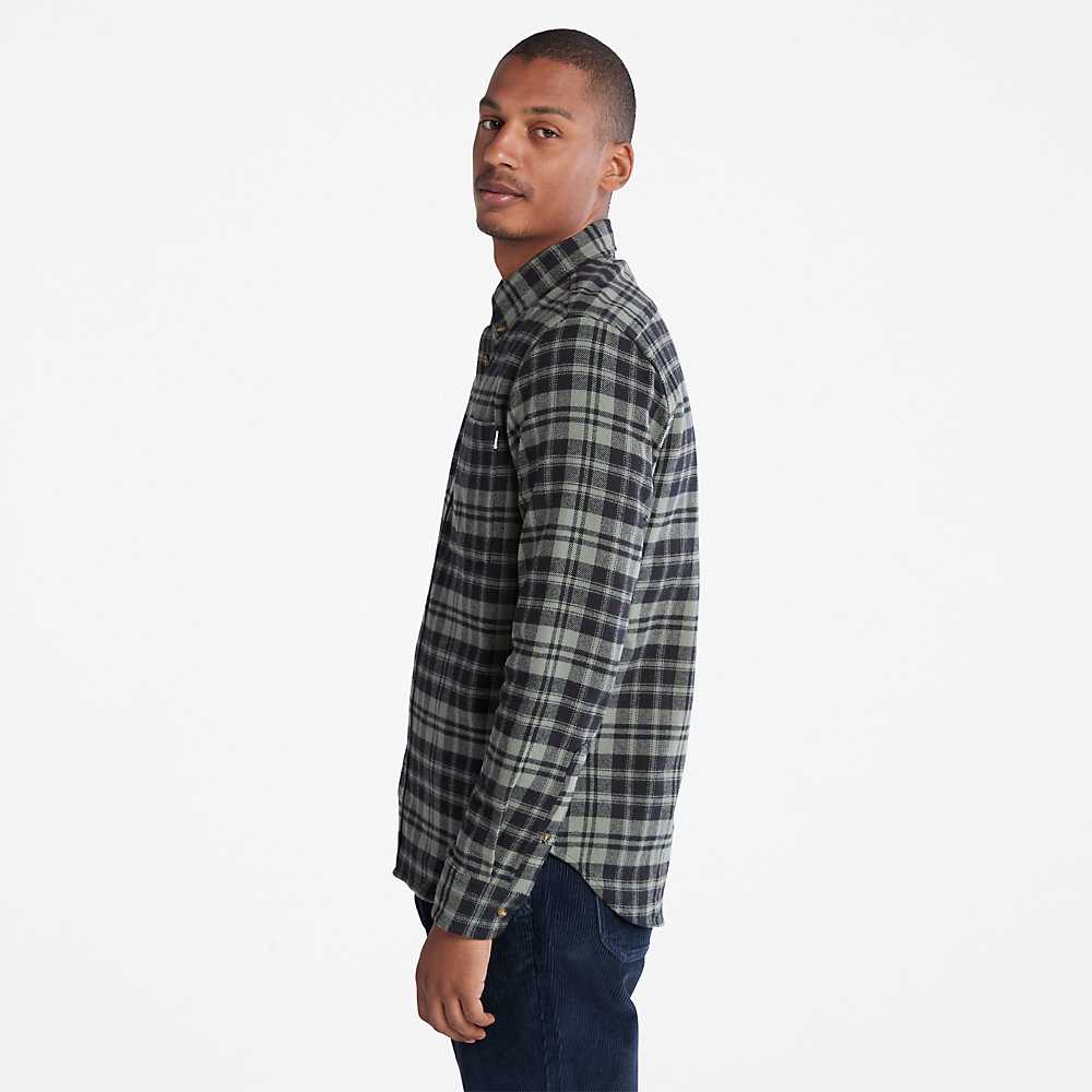 Green Men's Timberland Flannel Check Shirt | Israel-8746932