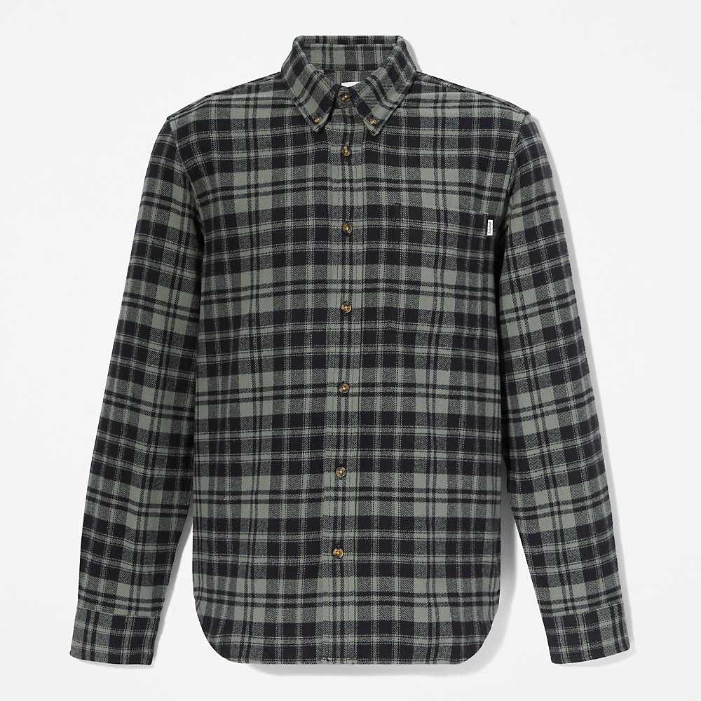 Green Men's Timberland Flannel Check Shirt | Israel-8746932