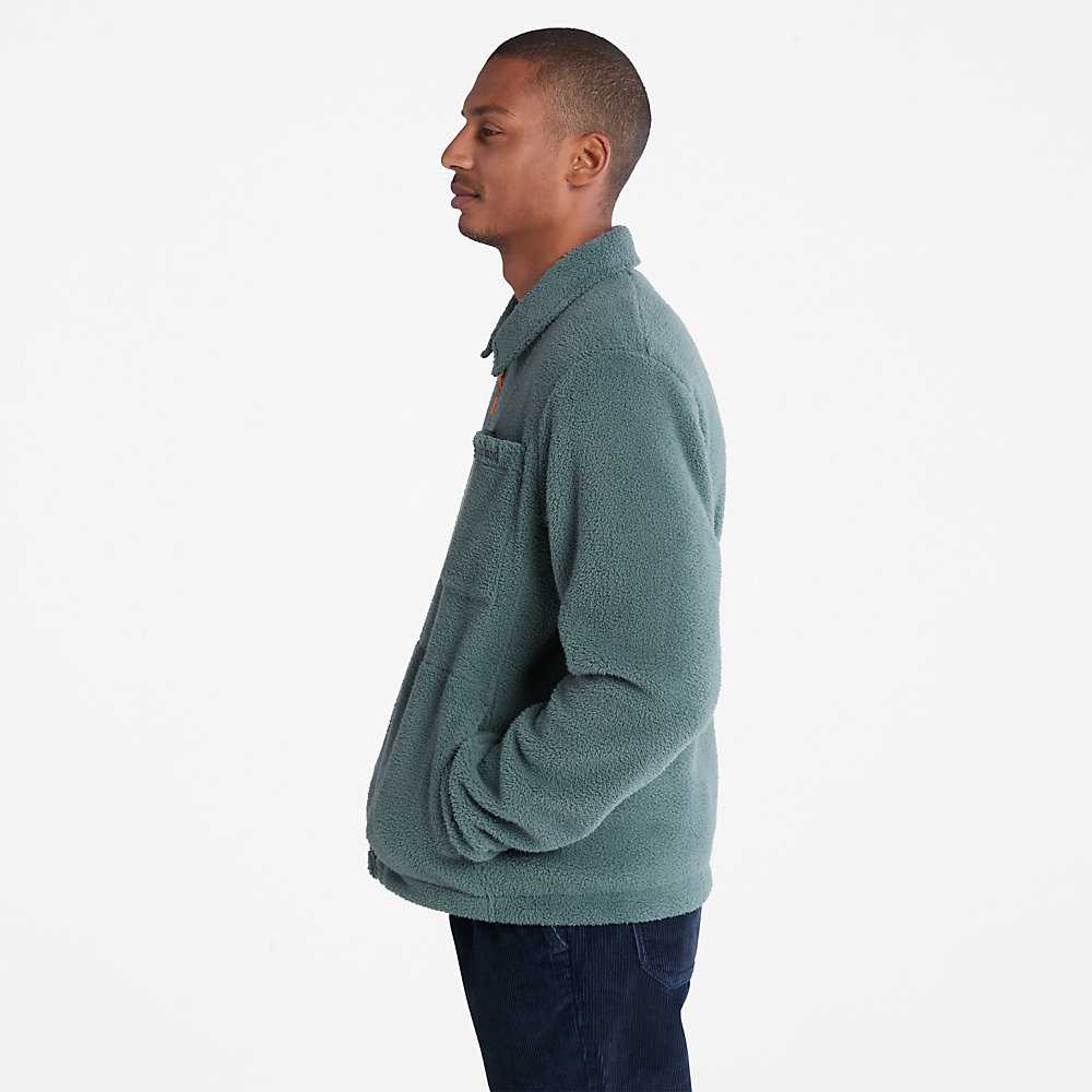 Green Men's Timberland Fleece Shirts | Israel-7641923