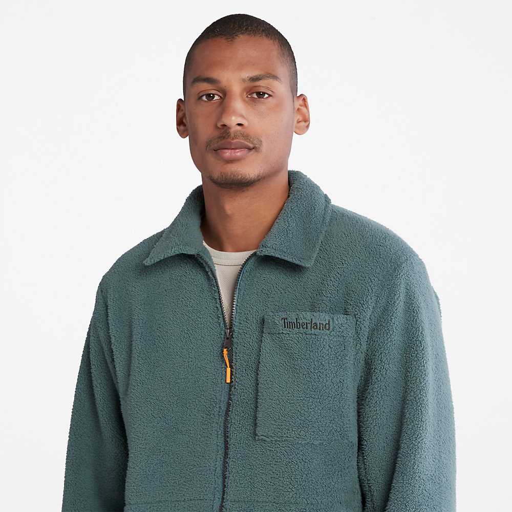 Green Men's Timberland Fleece Shirts | Israel-7641923