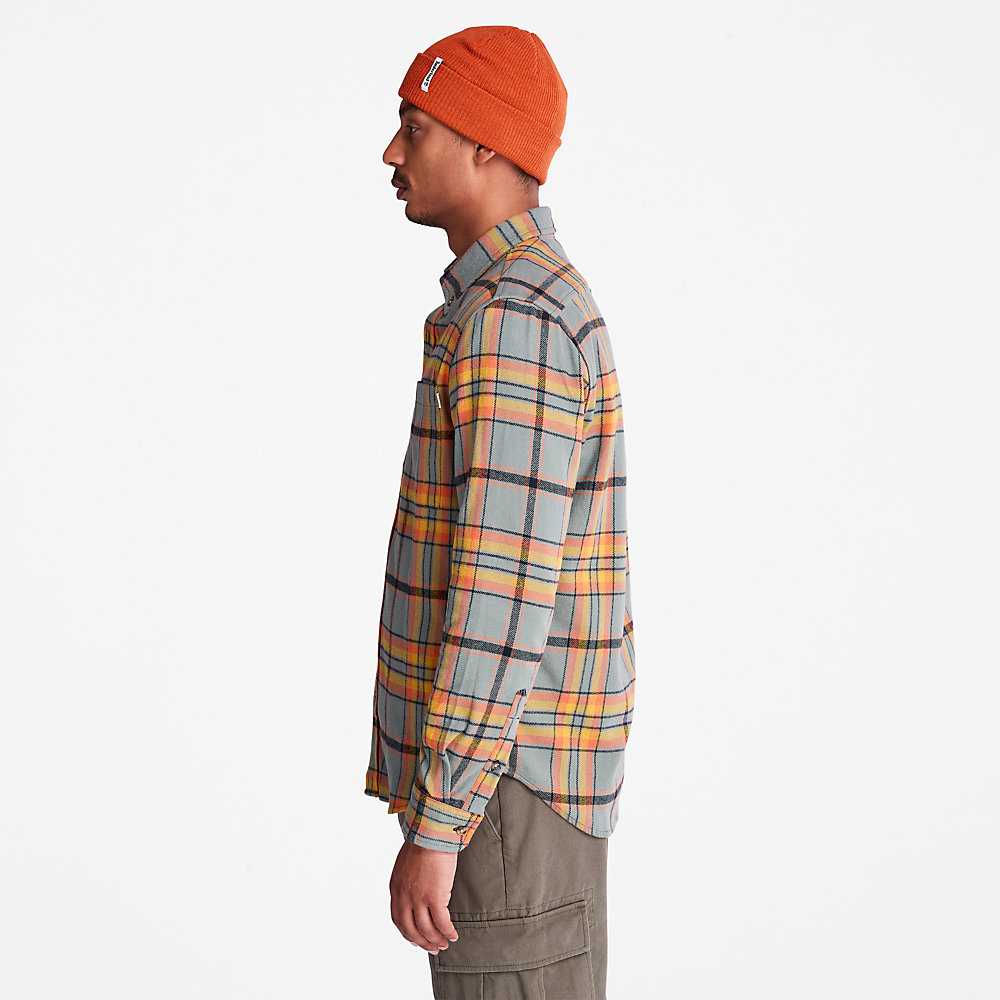 Green Men's Timberland Heavy Flannel Check Shirt | Israel-1427836