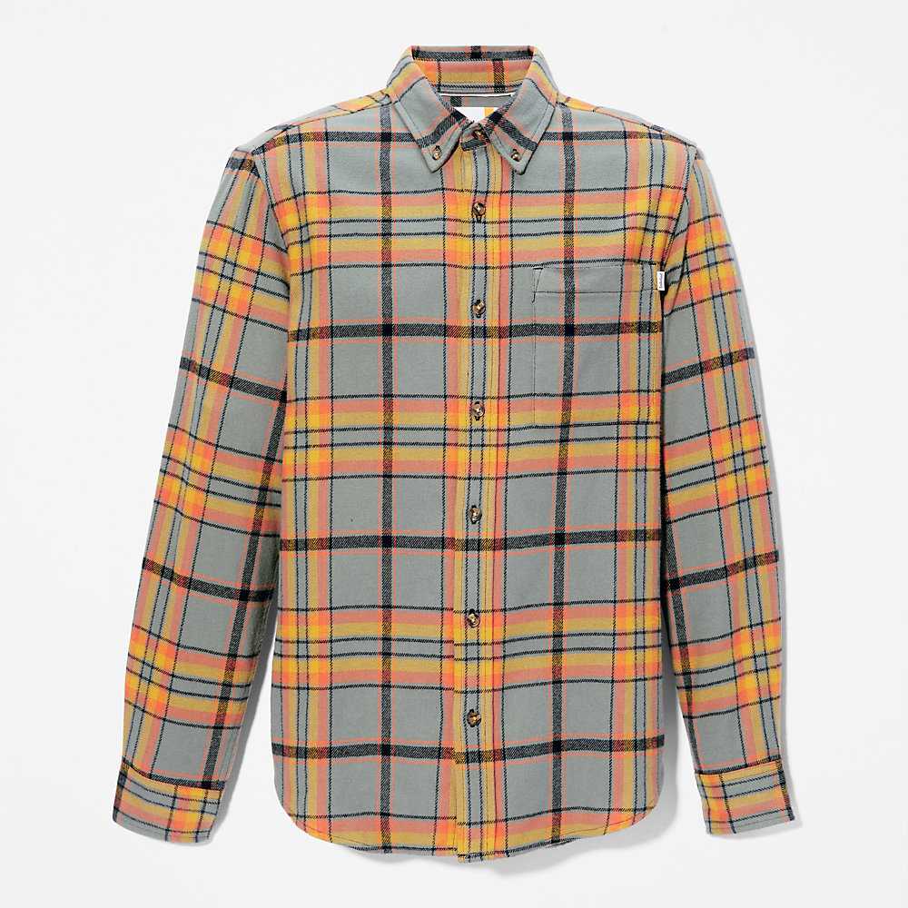 Green Men's Timberland Heavy Flannel Check Shirt | Israel-1427836