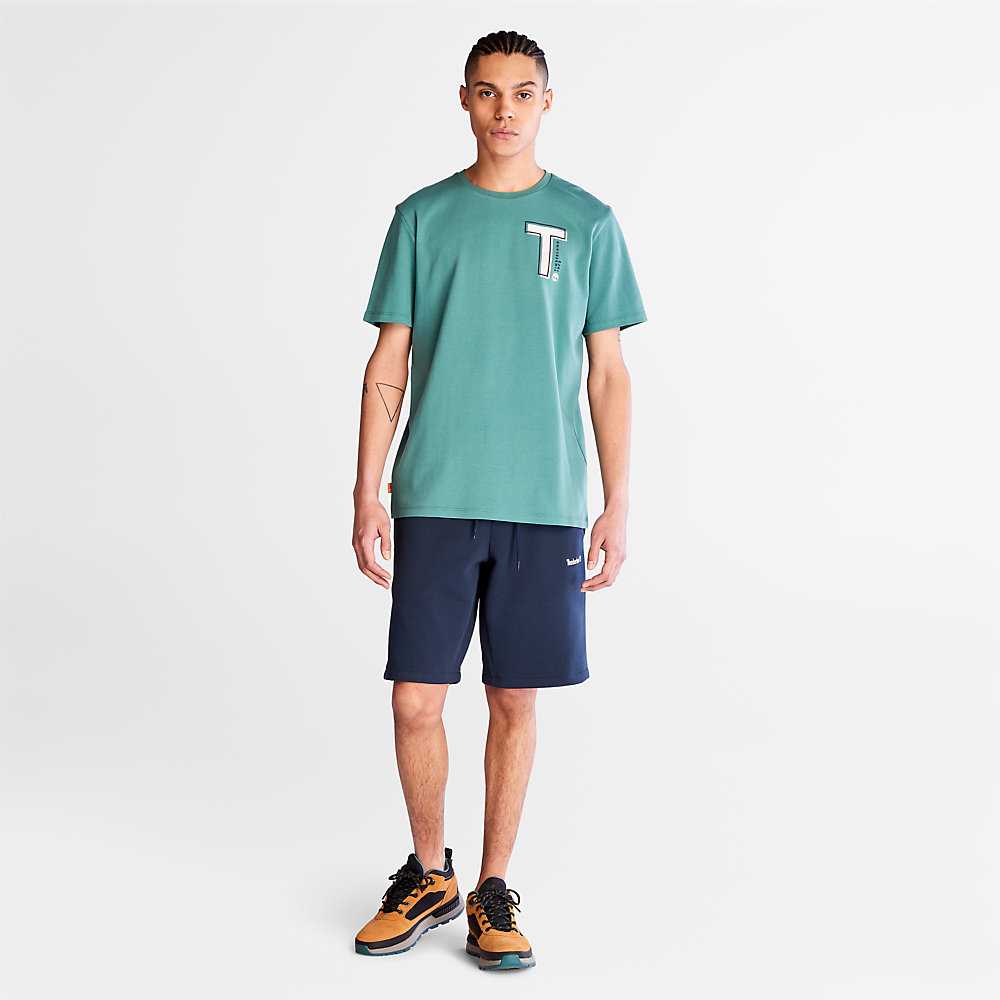 Green Men's Timberland Interlock TimberFresh™ T Shirts | Israel-5378246