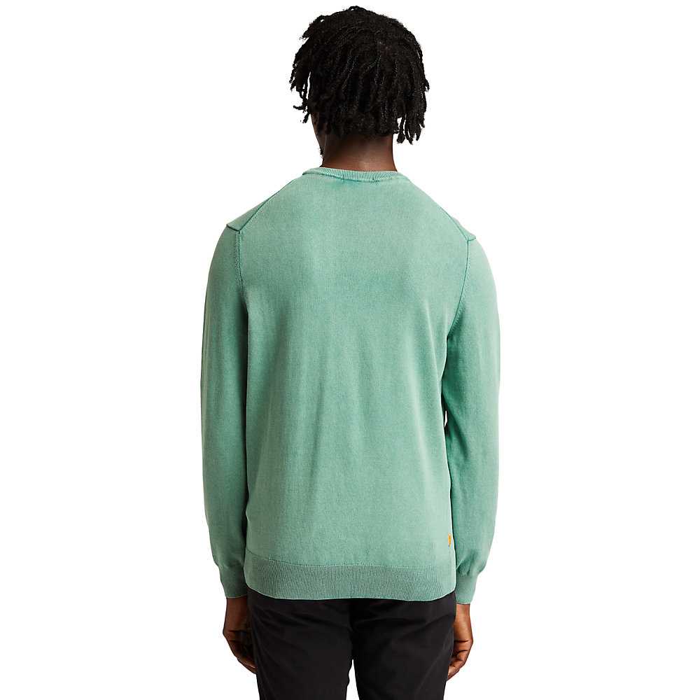 Green Men's Timberland Lightweight Washed Sweatshirt | Israel-5372641