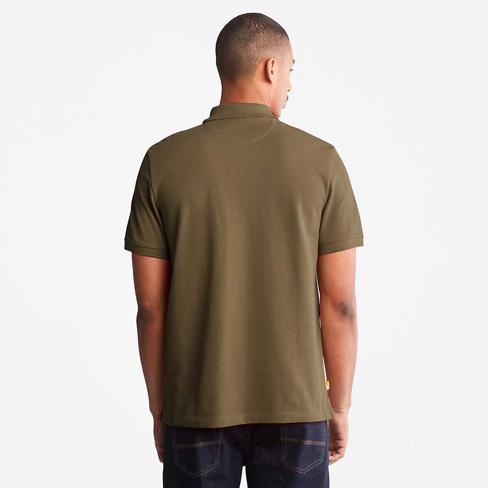 Green Men's Timberland Millers River Polo Shirts | Israel-1958632