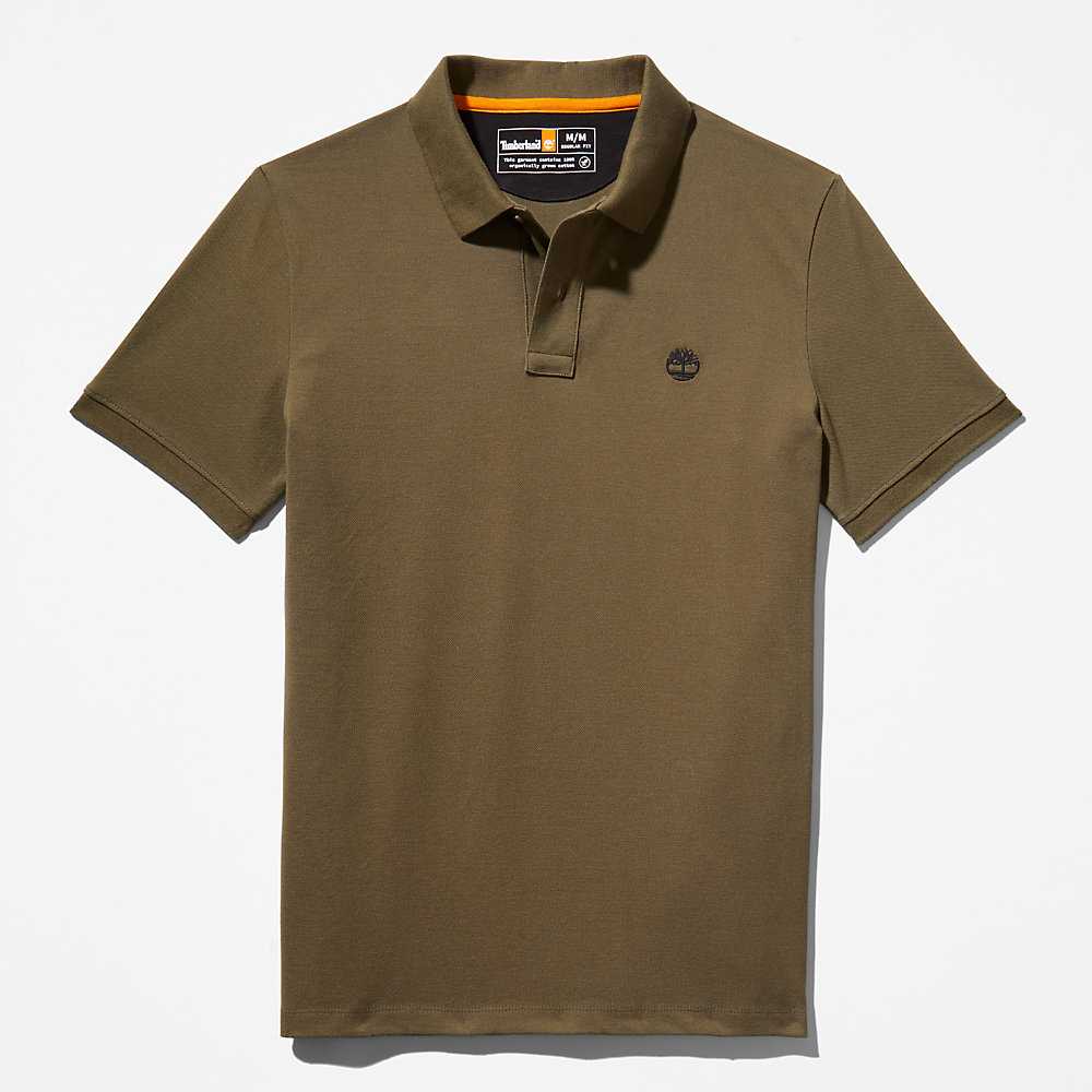 Green Men's Timberland Millers River Polo Shirts | Israel-1958632