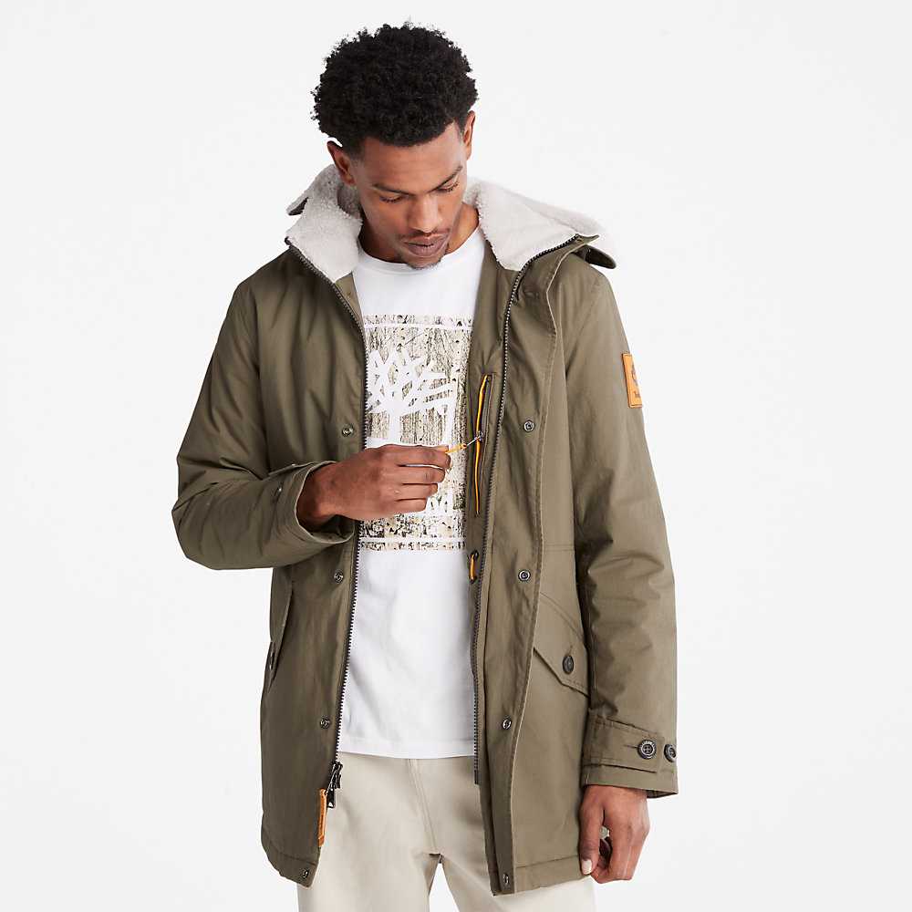 Green Men's Timberland Mt. Kelsey Parka Jackets | Israel-7563419