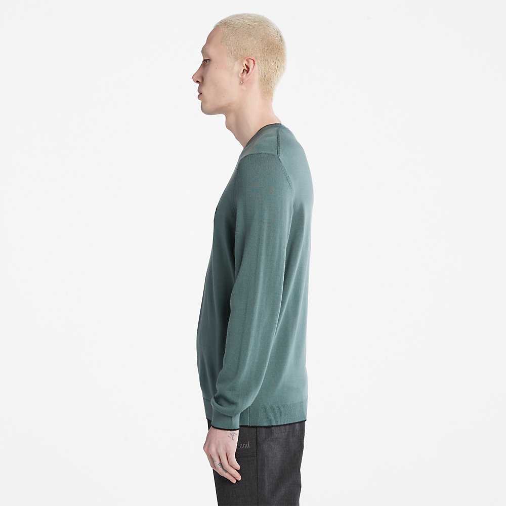 Green Men's Timberland Nissitissit River Sweatshirt | Israel-0913724