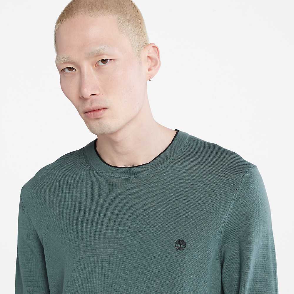 Green Men's Timberland Nissitissit River Sweatshirt | Israel-0913724