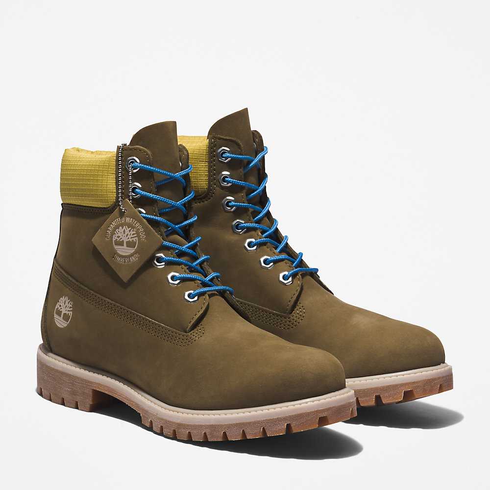 Green Men's Timberland Premium® 6 Inch Waterproof Boots | Israel-6258043