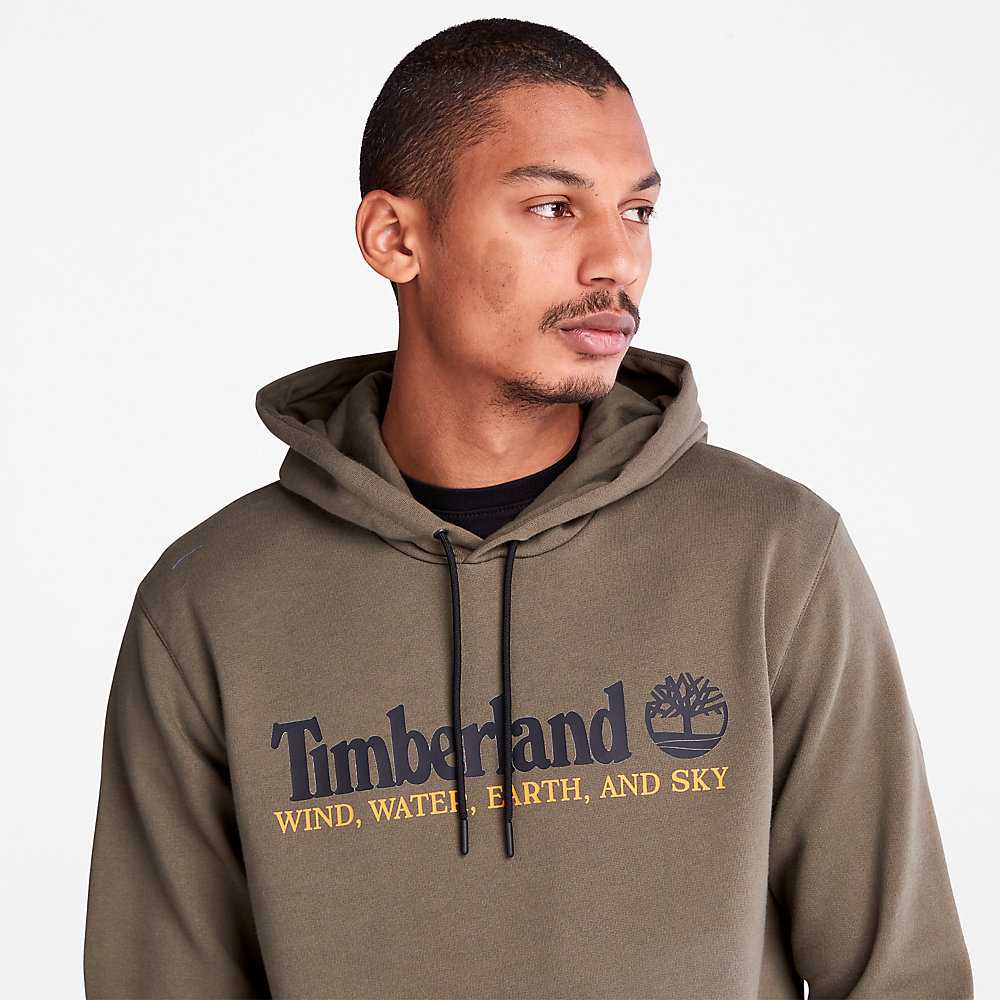 Green Men's Timberland Wind Water Earth And Sky Hoodie | Israel-0146783