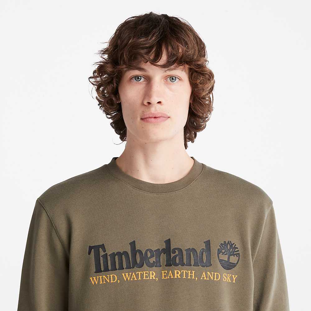 Green Men's Timberland Wind Water Earth And Sky Sweatshirt | Israel-4562908