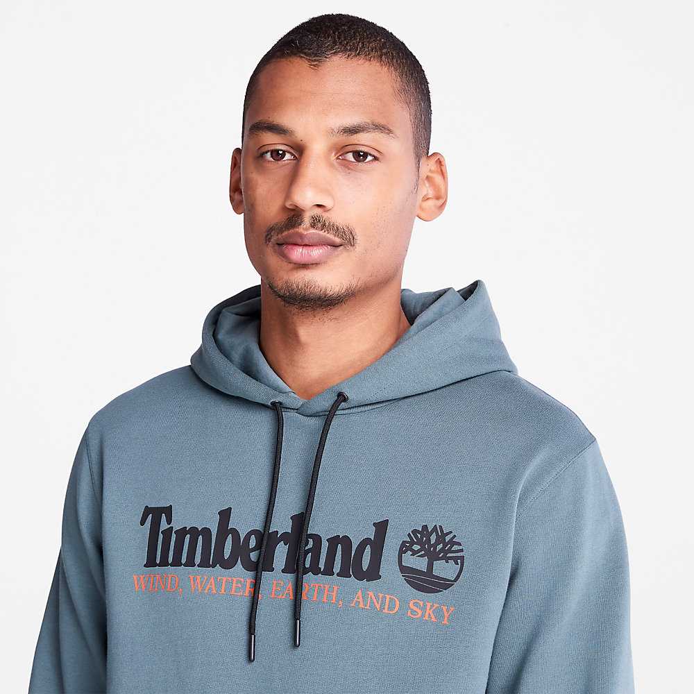 Green Men's Timberland Wind Water Earth And Sky Hoodie | Israel-5873469