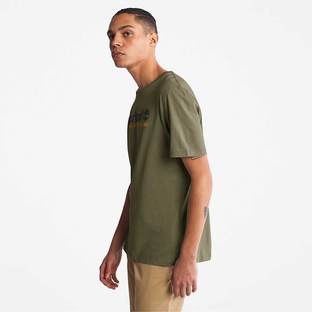 Green Men's Timberland Wind Water Earth And Sky T Shirts | Israel-8350629