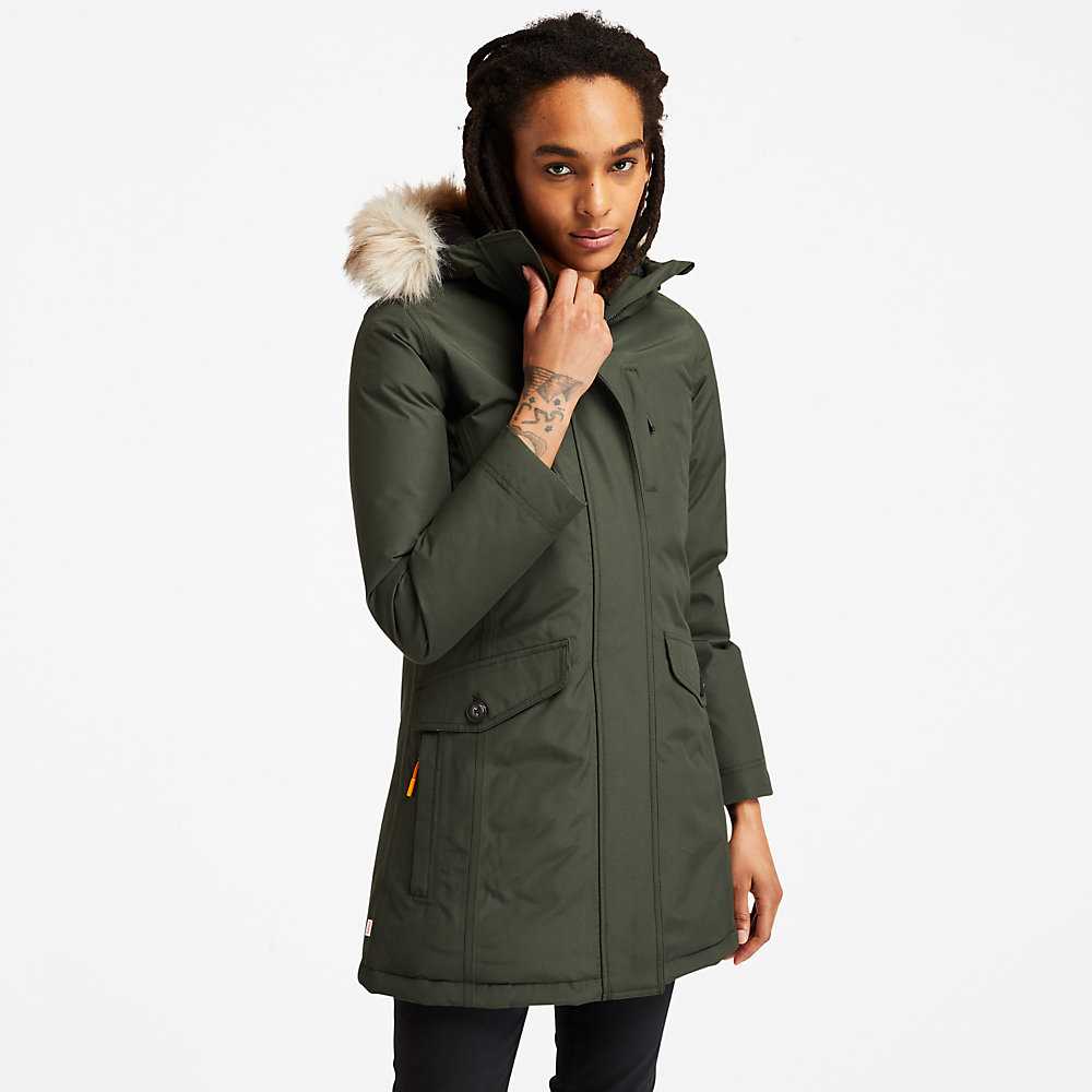 Green Women\'s Timberland DryVent™ Parka Jackets | Israel-4027695