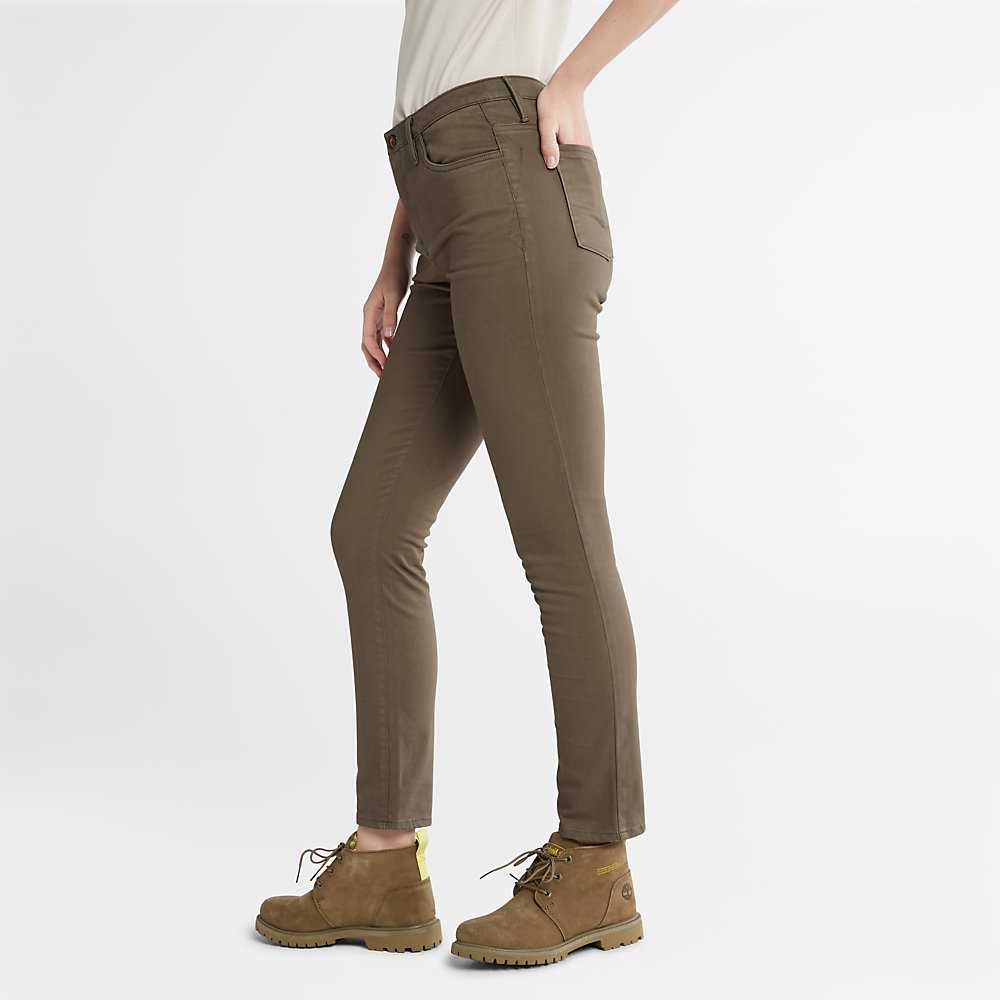 Green Women's Timberland Stretch Chinos | Israel-4091382