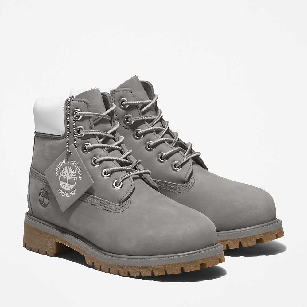 Grey Kids' Timberland Premium® 6 Inch Waterproof Boots | Israel-4219585