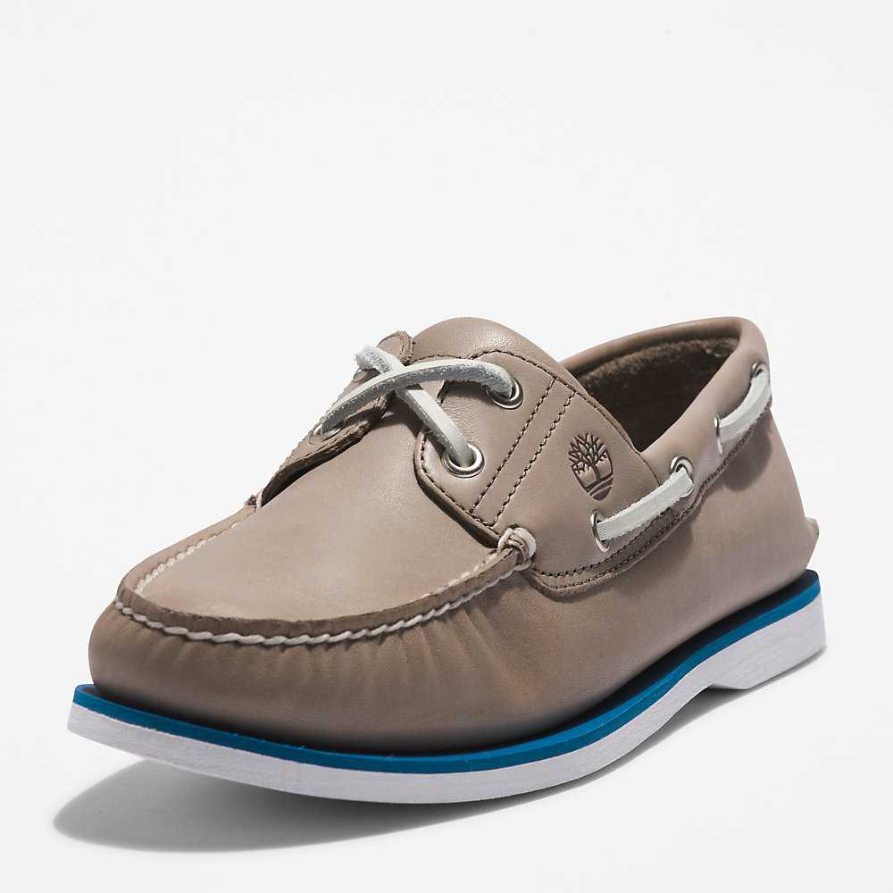 Grey Men's Timberland 2-Eye Classic Boat Shoes | Israel-0579316