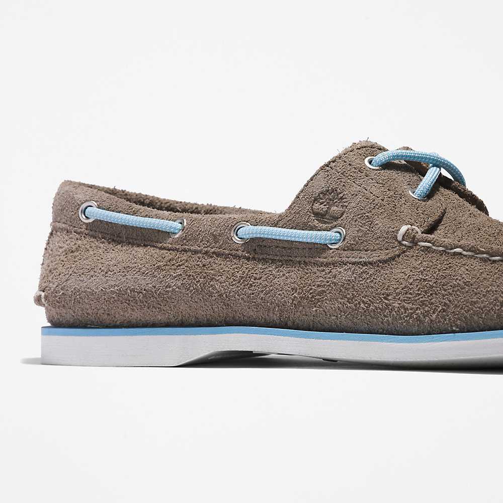 Grey Men's Timberland 2-Eye Classic Boat Shoes | Israel-7308269