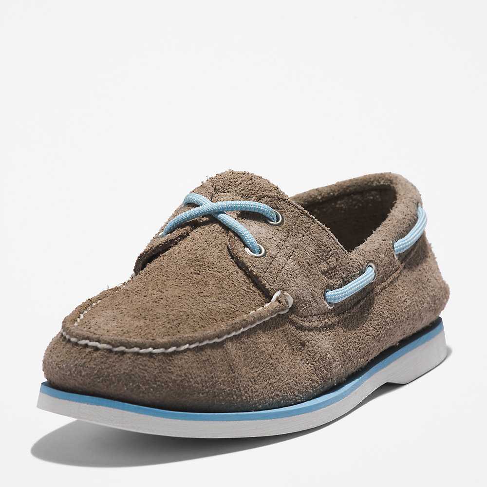 Grey Men's Timberland 2-Eye Classic Boat Shoes | Israel-7308269