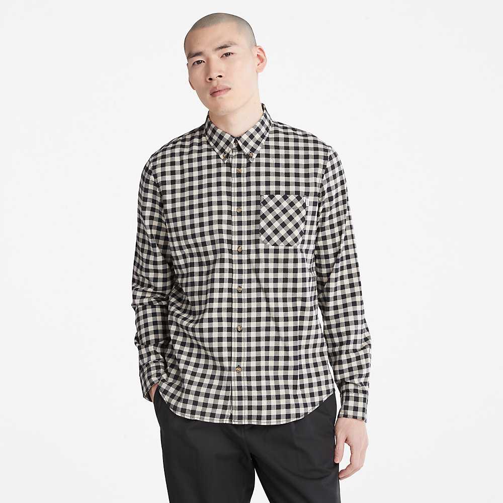 Grey Men\'s Timberland Back River Check Check Shirt | Israel-0165947