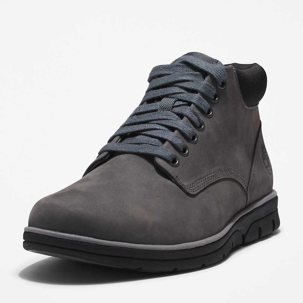 Grey Men's Timberland Bradstreet Leather Chukka Boots | Israel-9287453