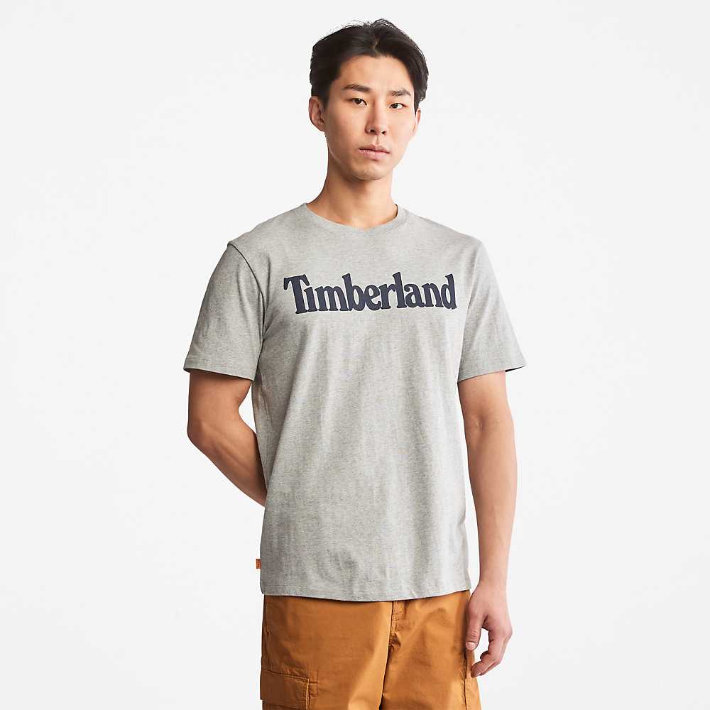 Grey Men\'s Timberland Kennebec River T Shirts | Israel-1942703