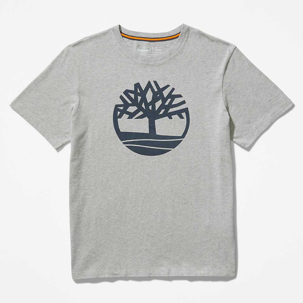 Grey Men's Timberland Kennebec River T Shirts | Israel-8015237