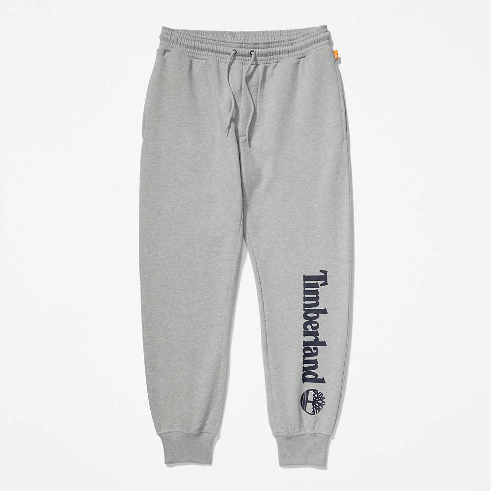 Grey Men's Timberland Logo Sweatpants | Israel-7324106