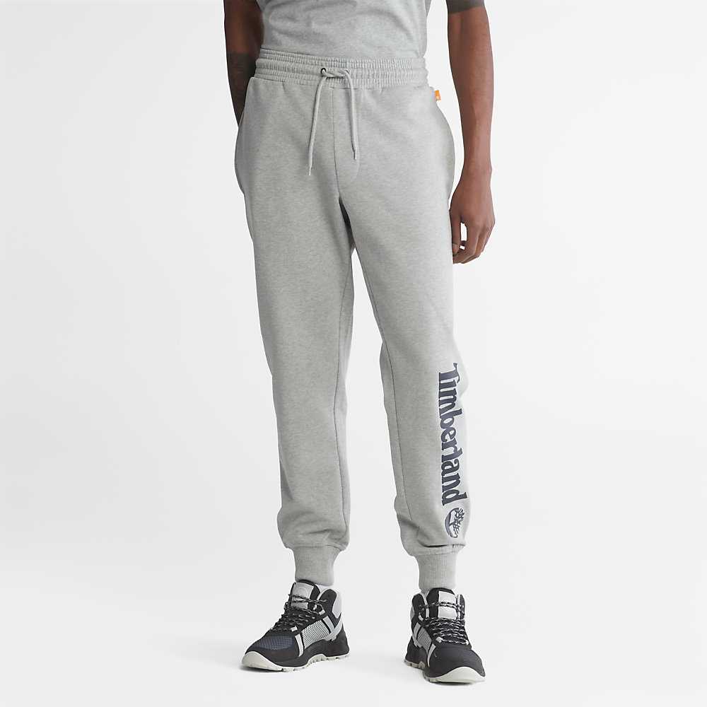 Grey Men\'s Timberland Logo Sweatpants | Israel-7324106