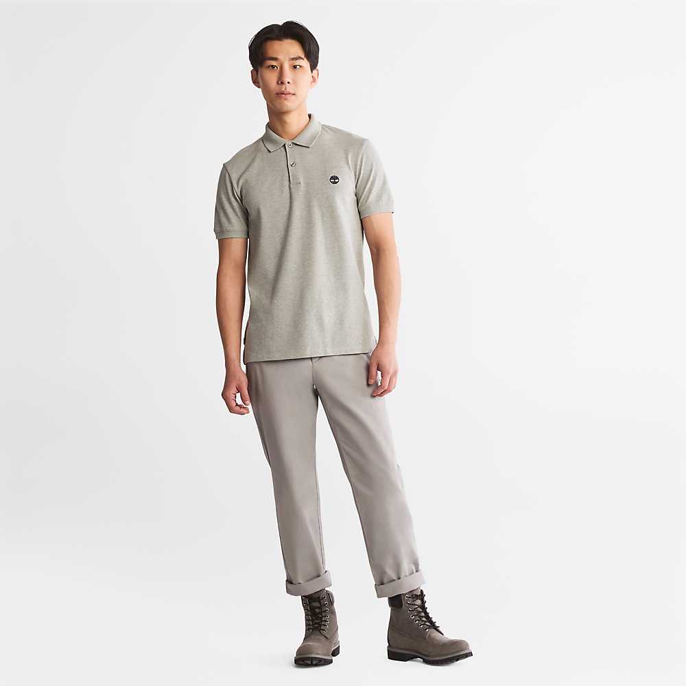 Grey Men's Timberland Millers River Polo Shirts | Israel-1728436