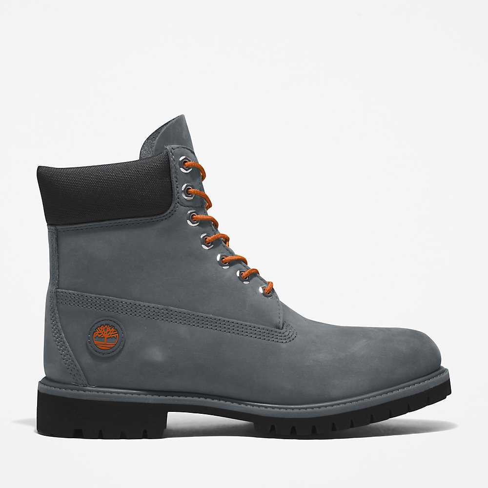 Grey Men\'s Timberland Premium® 6 Inch Waterproof Boots | Israel-1063248