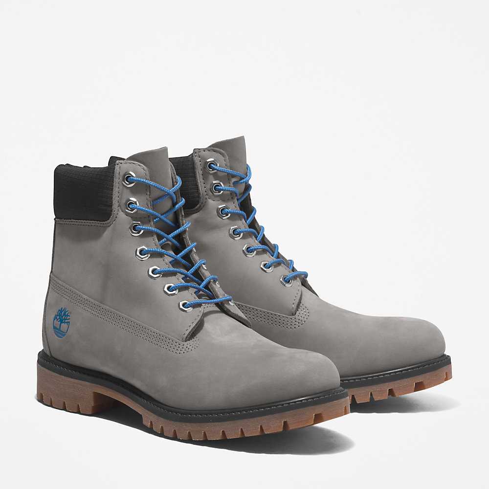 Grey Men's Timberland Premium® 6 Inch Waterproof Boots | Israel-6439175