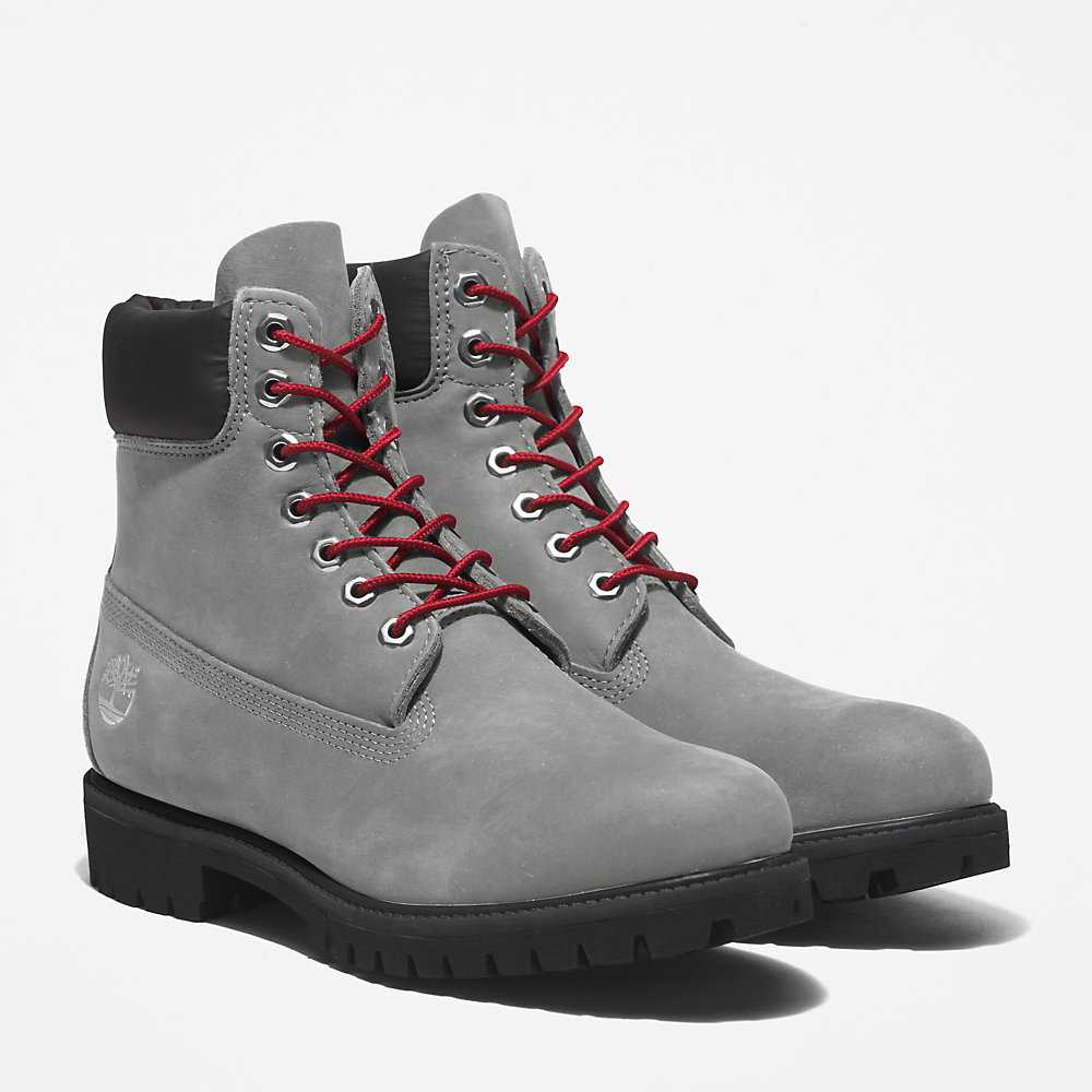 Grey Men's Timberland Premium® 6 Inch Waterproof Boots | Israel-7685190