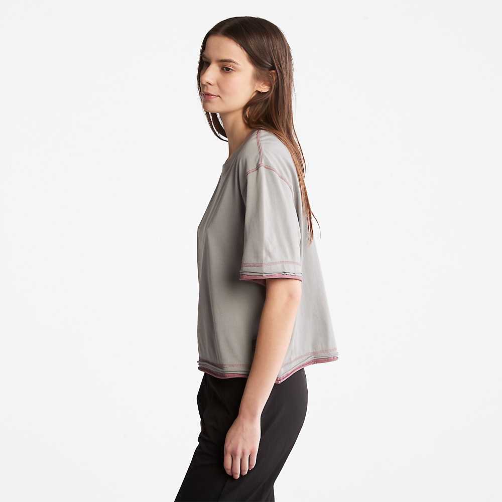 Grey Women's Timberland Anti-Odour Supima® T Shirts | Israel-2086957